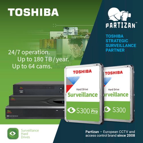 Partizan Security is now a Strategic Surveillance Storage Partner of Toshiba Electronics Europe